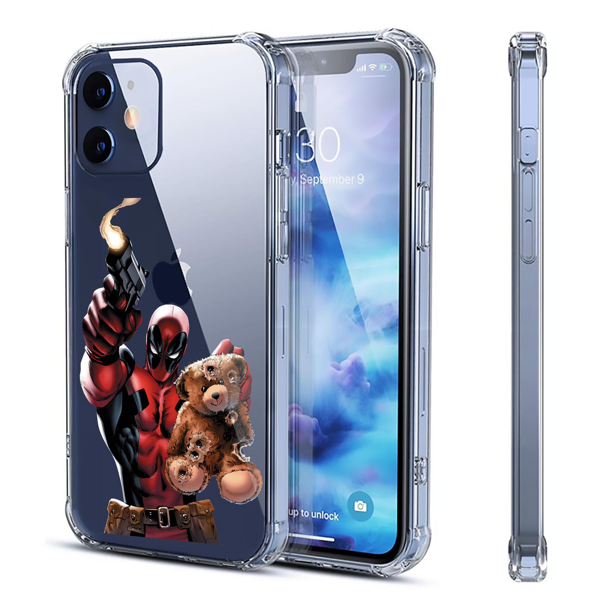 （画像用） Deadpool デッドプール 【iPhone 12シリーズ対応】透明スマホケース（クリアソフトケース）